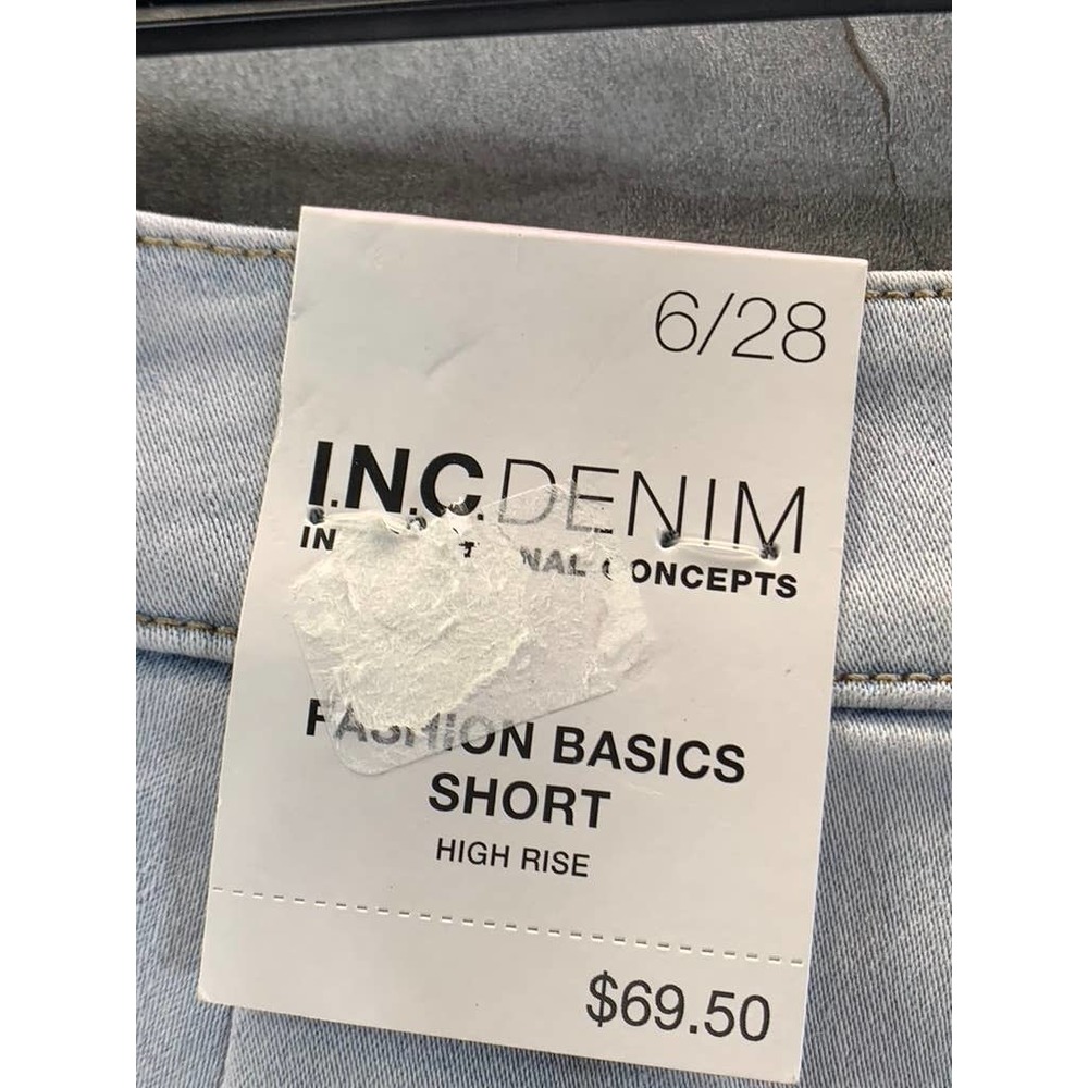 INC International Concepts Women's LT Indigo High-Rise Patch-Pocket Short SZ6/28 - Picture 12 of 12
